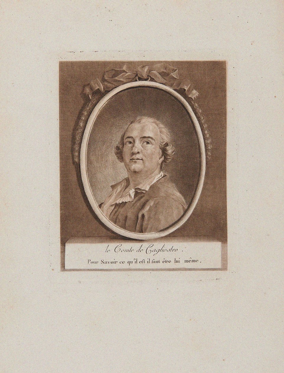Ritratto di Joseph Balsamo, conte di Cagliostro da Unbekannt