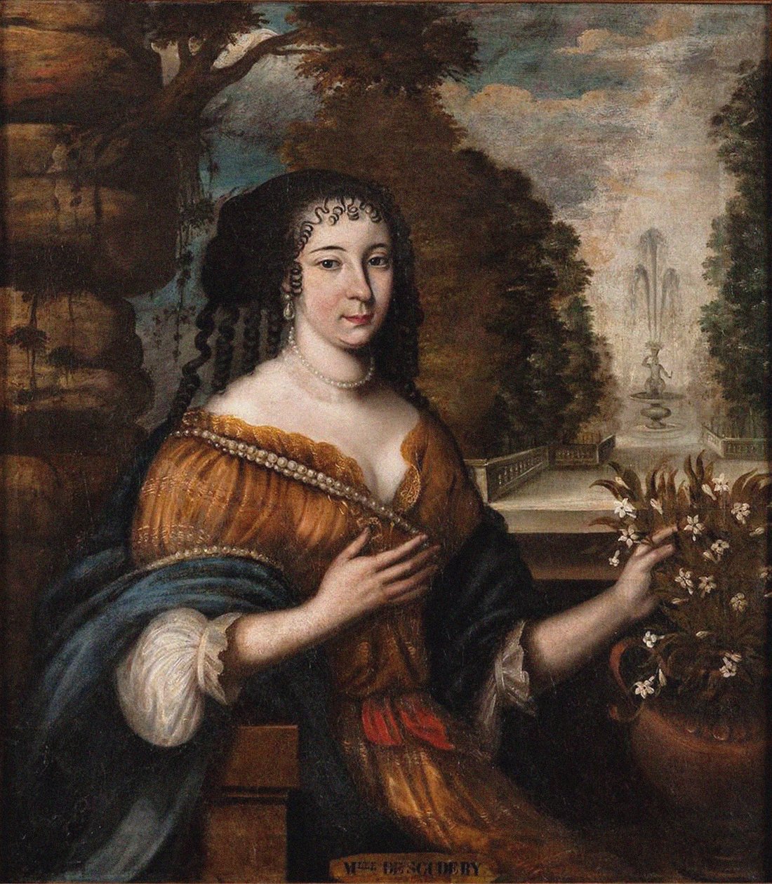 Ritratto di Madeleine de Scudéry 1607-1701, XVII secolo da Unbekannt
