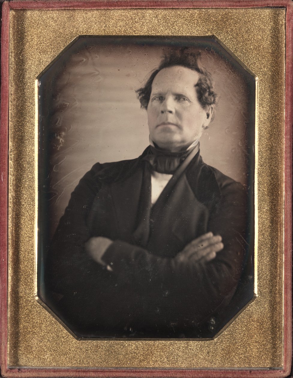 Ritratto di uomo che si allontana dalla fotocamera, fine anni 1840 da Unbekannt