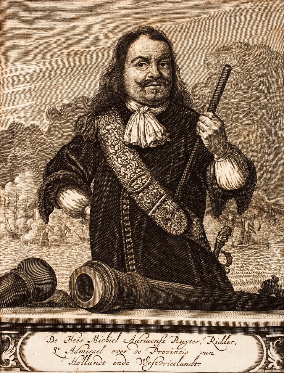 Ritratto di Michiel de Ruyter 1607-1676 Da: Schauplatz des Krieges, 1675 da Unbekannt