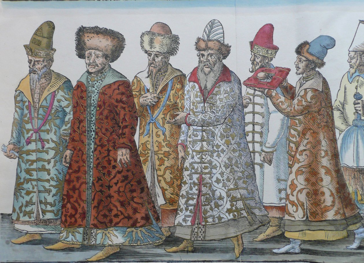 Ritratto dei monarchi di Mosca Ivan III, Vasili III Ivanovich, Ivan IV di Russia e seguito da Unbekannt