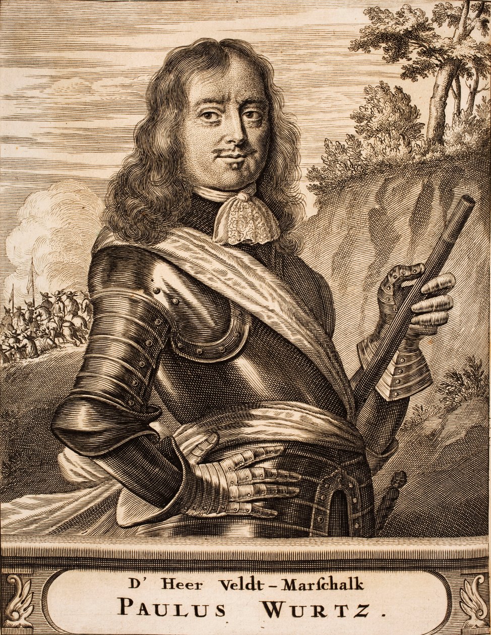 Ritratto di Paul Würtz 1612-1676 da: Schauplatz des Krieges, 1675 da Unbekannt