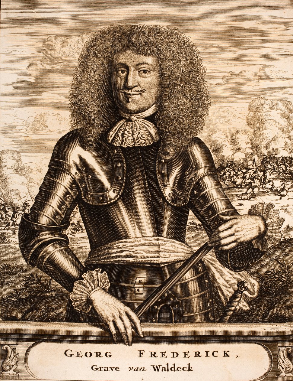 Ritratto del principe Georg Friedrich di Waldeck 1620-1692 Da: Schauplatz des Krieges da Unbekannt