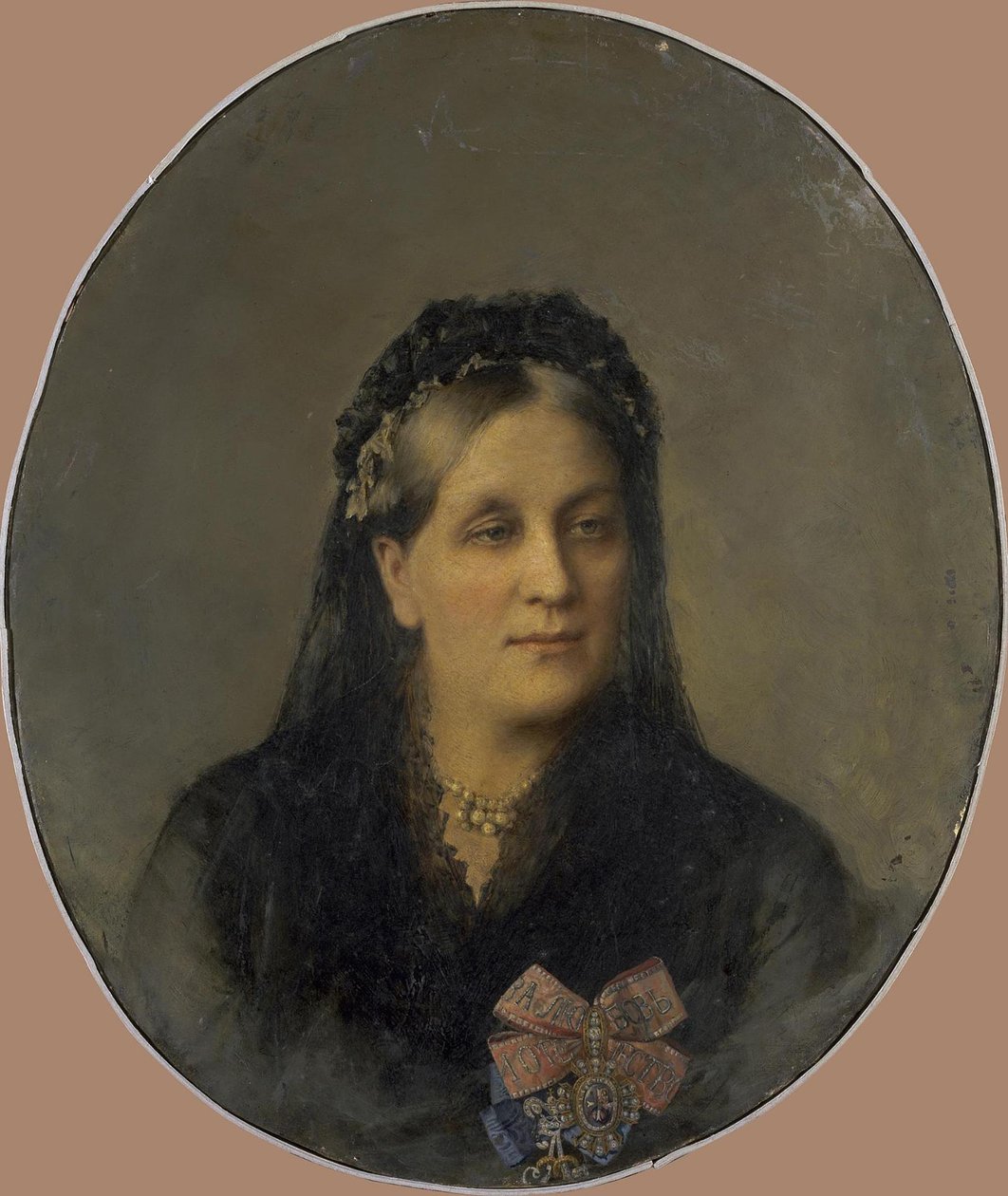 Ritratto della Principessa Maria Alexandrovna Dolgorukaya, nata Apraxina 1816-1892 da Unbekannt