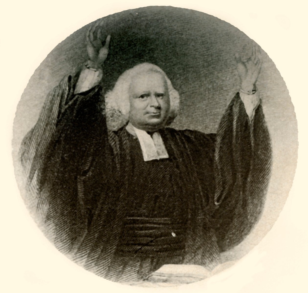 Ritratto del Rev. George Whitefield in toga e parrucca indossata nel New England, c1750, 1937 da Unbekannt