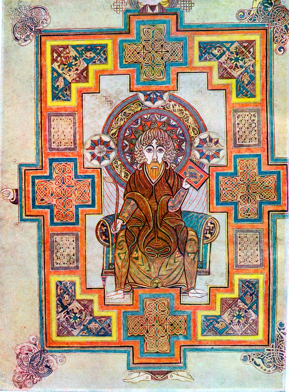 Ritratto di San Giovanni dal Libro di Kells, c800 da Unbekannt