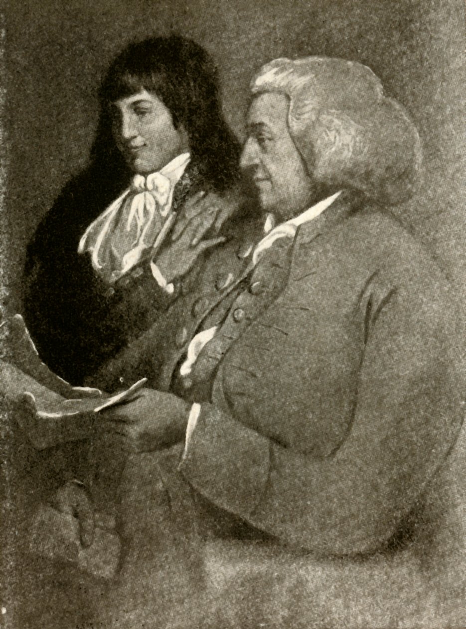 Ritratto di Samuel Shoemaker, con parrucca, e suo figlio da Unbekannt
