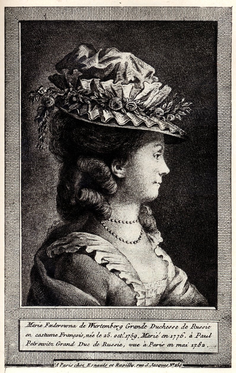 Ritratto di Sophie Dorothea di Württemberg, inizio XIX secolo da Unbekannt