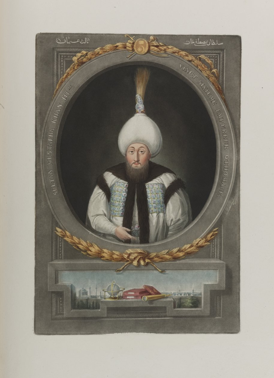 Ritratto del sultano Mustafa III, 1717-1774, 1815 da Unbekannt