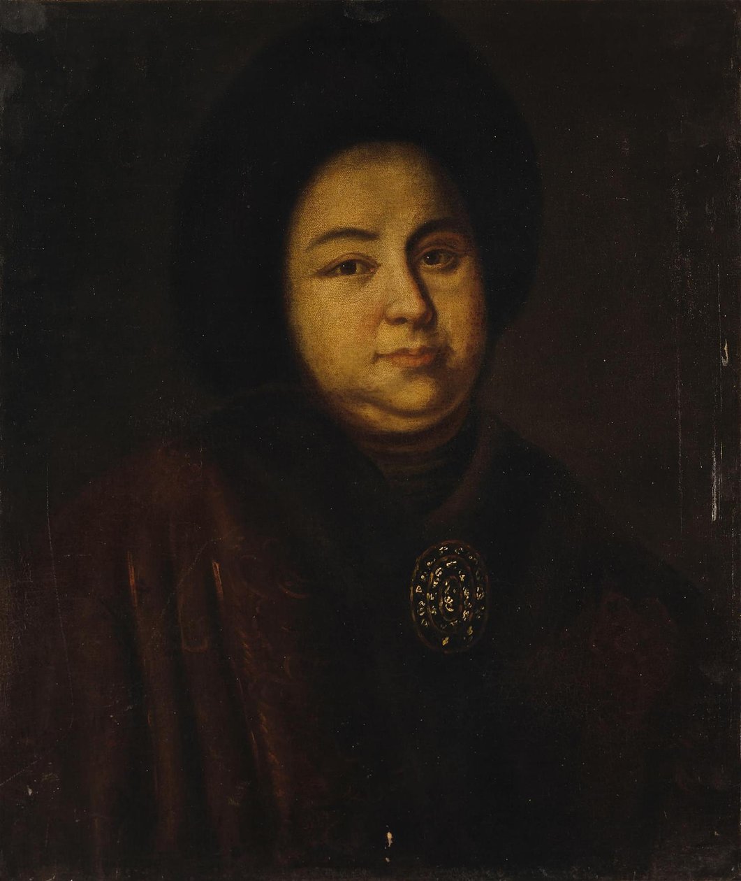 Ritratto della zarina Evdokiya Feodorovna Lopukhina 1669-1731, moglie dello zar Pietro I di Russia da Unbekannt