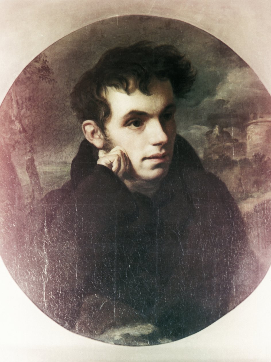 Ritratto di Vasily Zhukovsky, poeta e amico di Alexander Pushkin, dipinto di O. Kiprensky da Unbekannt