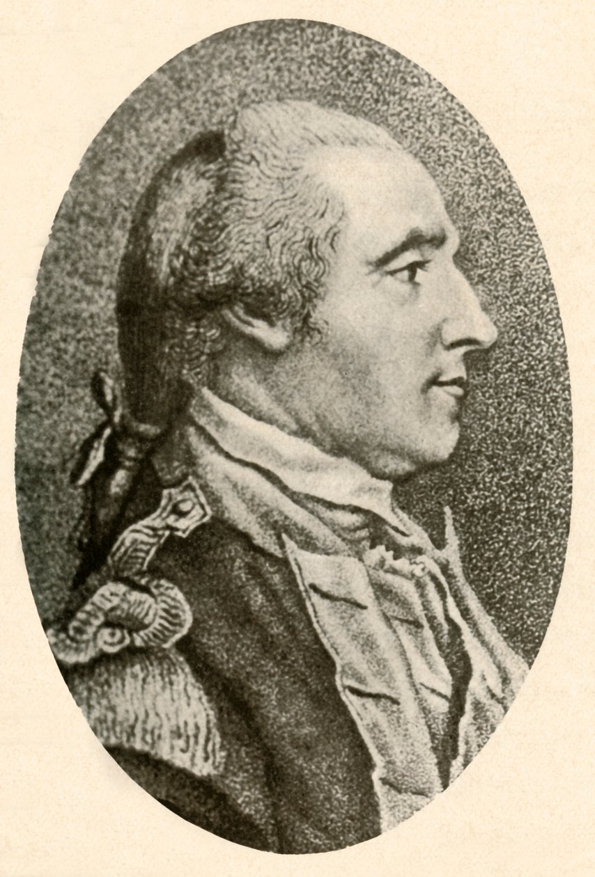Ritratto di Washington, disegnato dal vivo, con capelli in coda di maiale, c1770, 1937 da Unbekannt