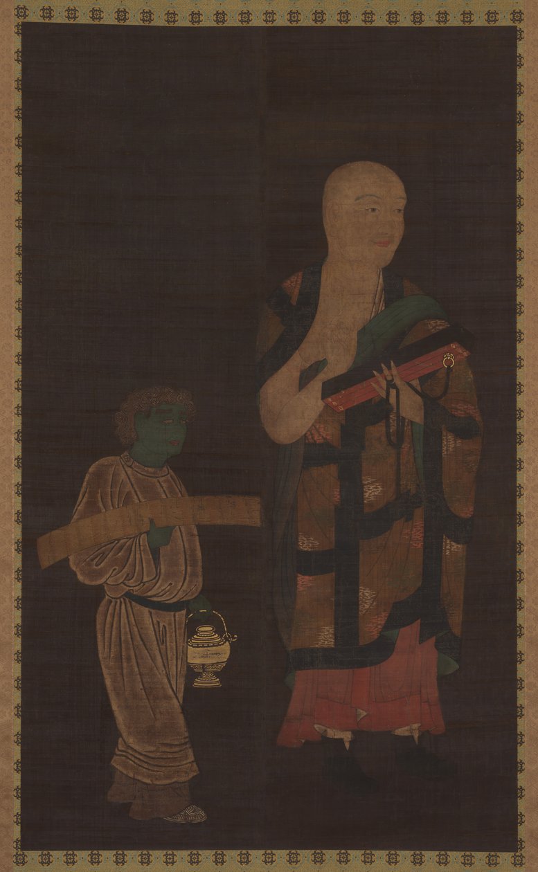 Ritratto di Xuanzang Genjo con assistente, XIV secolo da Unbekannt