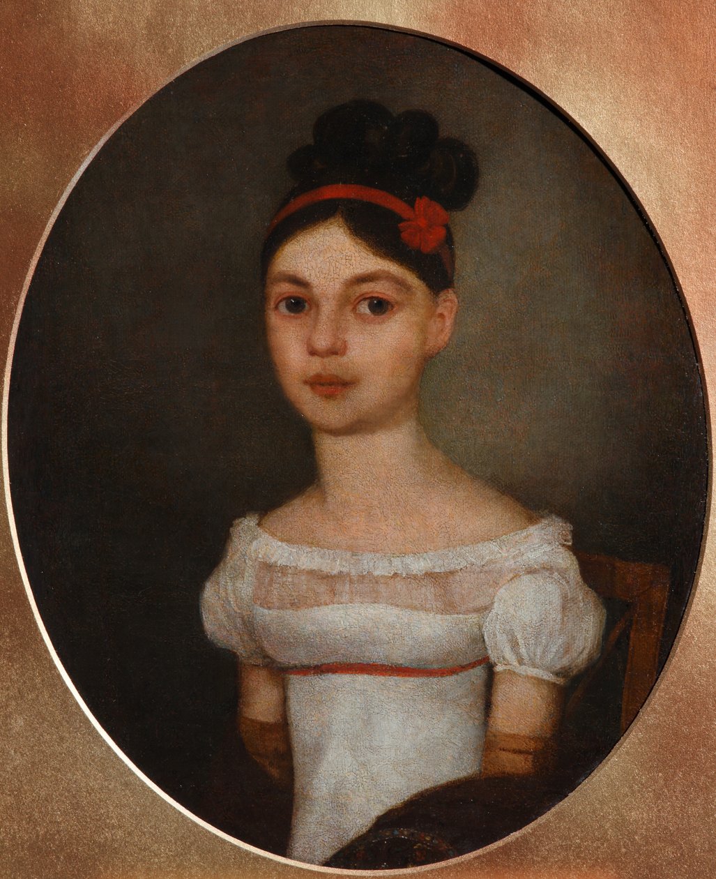 Ritratto di Yelizaveta Fyodorovna Ozerova, nata Zagryazyskaya 1800-1885, c. 1815 da Unbekannt