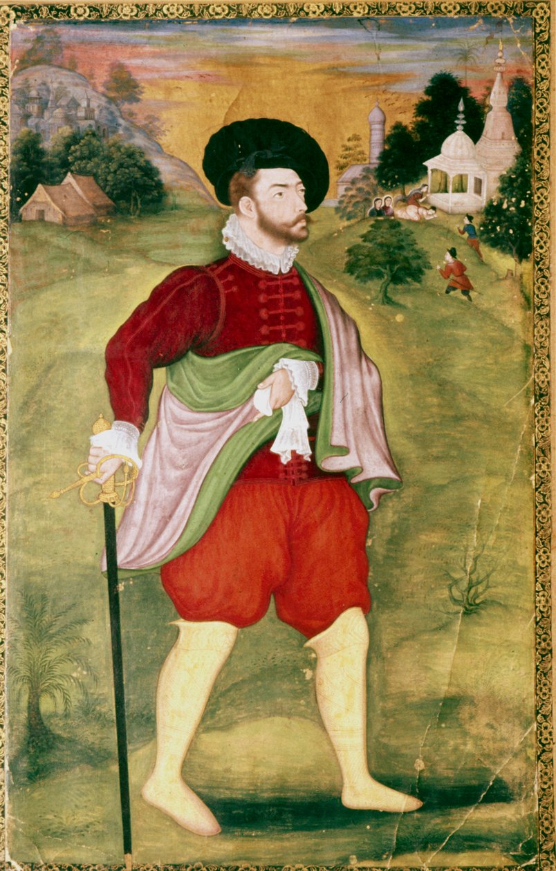Ritratto di un europeo, Scuola Mughal, Periodo di Akbar da Unbekannt