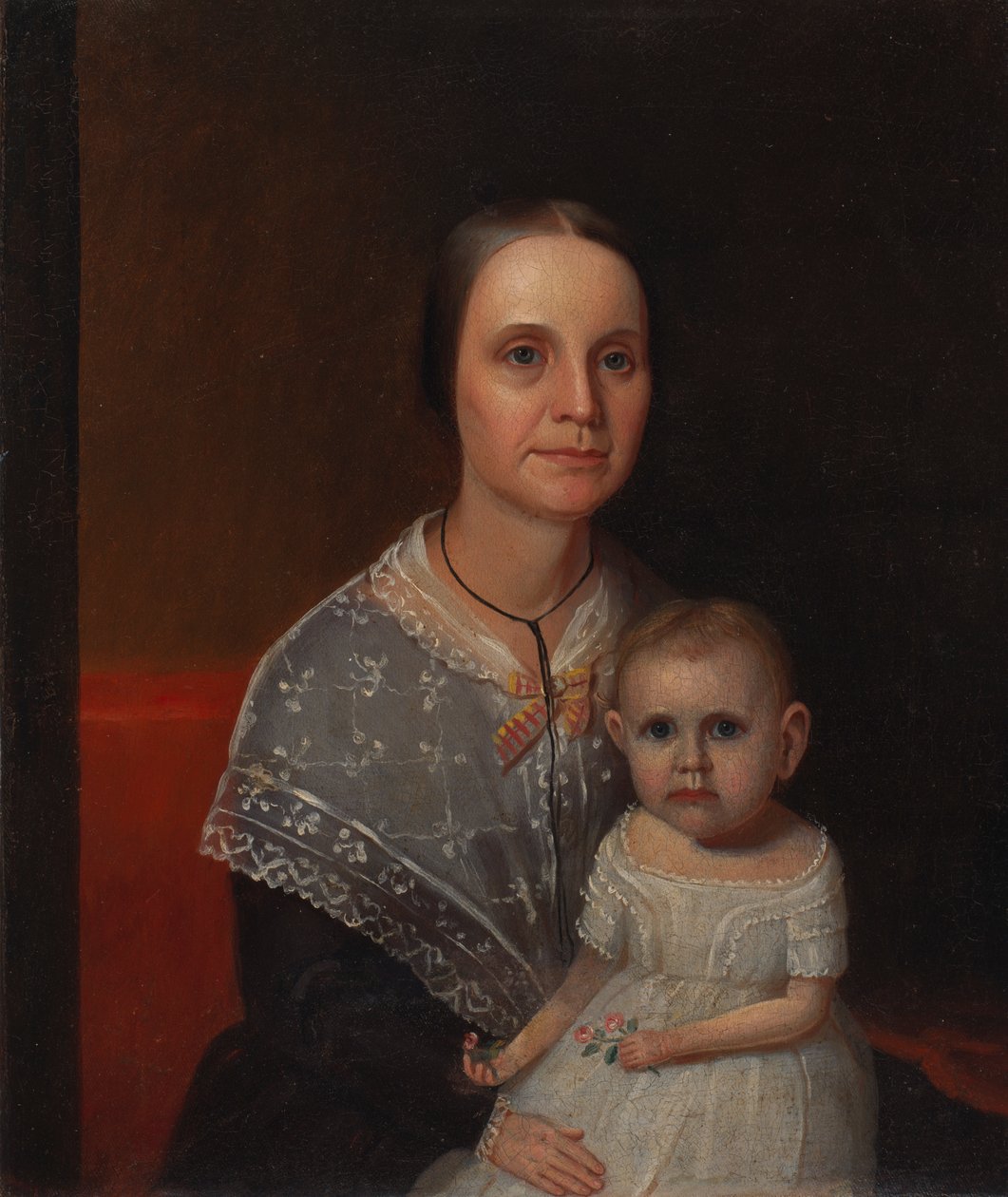 Ritratto di una madre e un bambino, ca. 1850 da Unbekannt