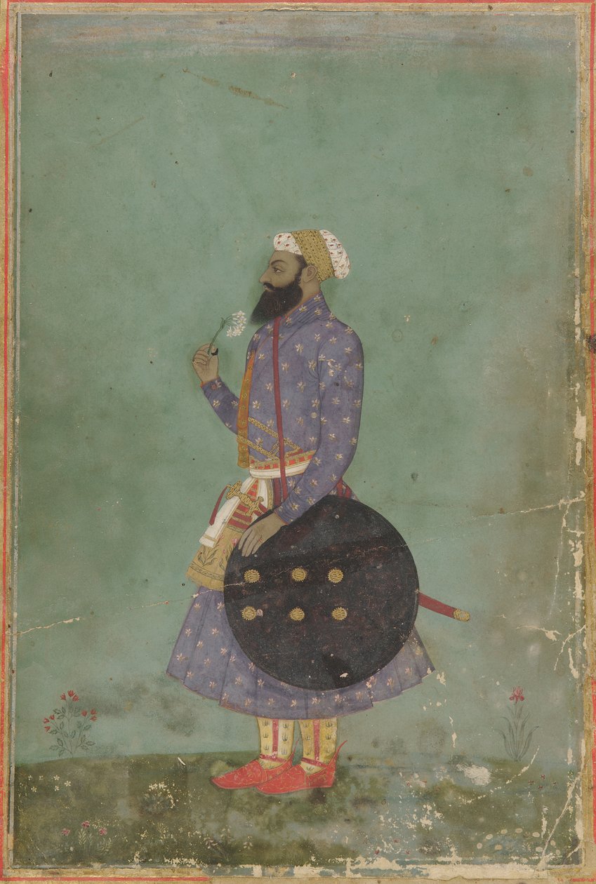 Ritratto di un principe, dinastia Mughal, XVIII secolo da Unbekannt