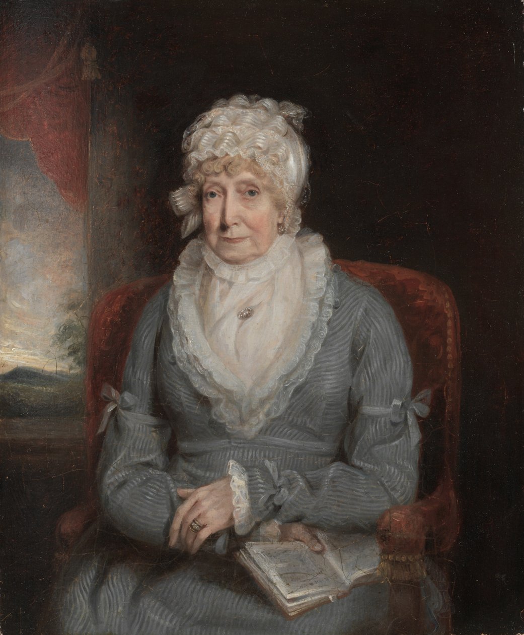 Ritratto di una donna, Mrs. Ann Hivlyn, primi 1800 da Unbekannt