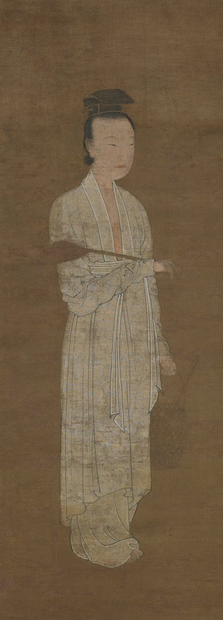 Ritratto di una donna in bianco: Lu Meiniang, XIV secolo da Unbekannt
