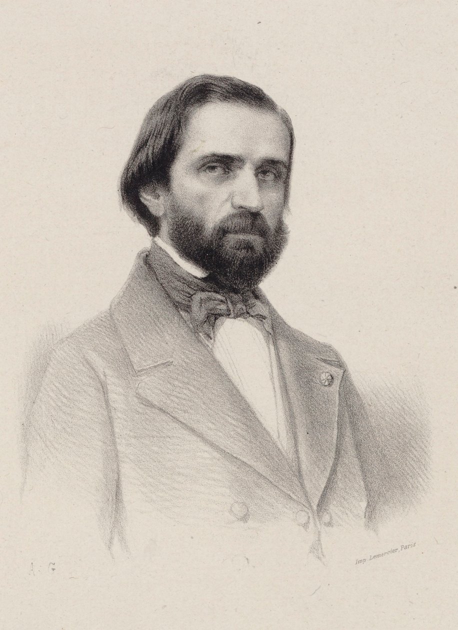 Ritratto del Compositore Giuseppe Verdi 1813-1901, c. 1850 da Unbekannt