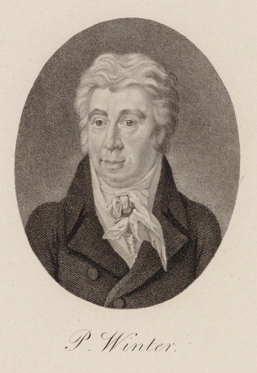 Ritratto del compositore Peter von Winter 1754-1825, ca 1825 da Unbekannt