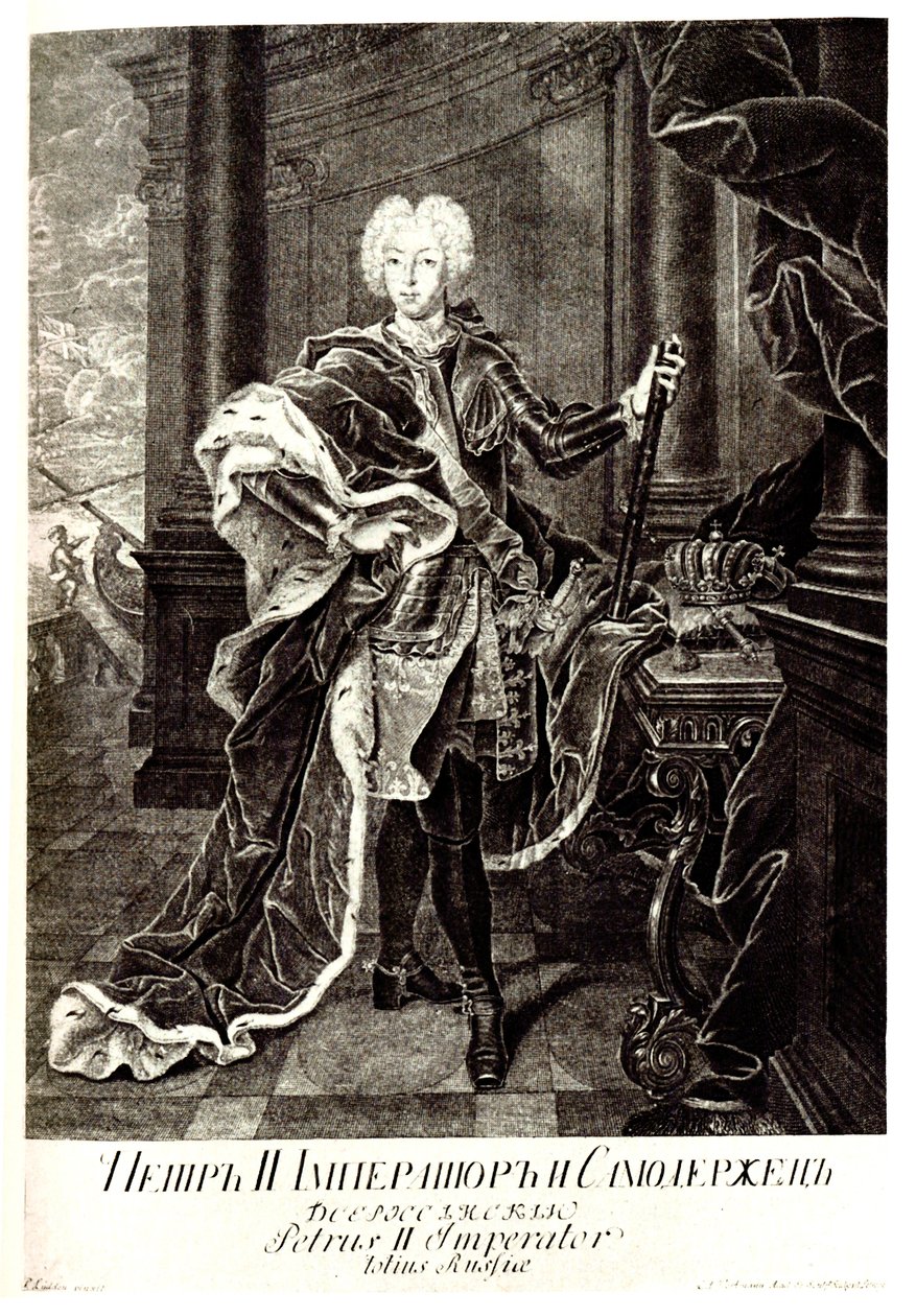 Ritratto dello Zar Pietro II di Russia da Unbekannt