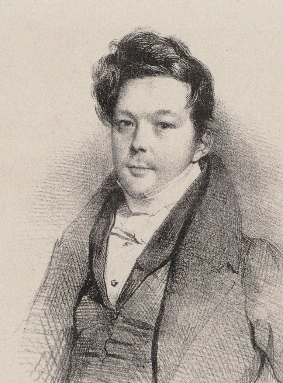 Ritratto del compositore Auguste-Mathieu Panseron 1796-1859, 1820 da Unbekannt