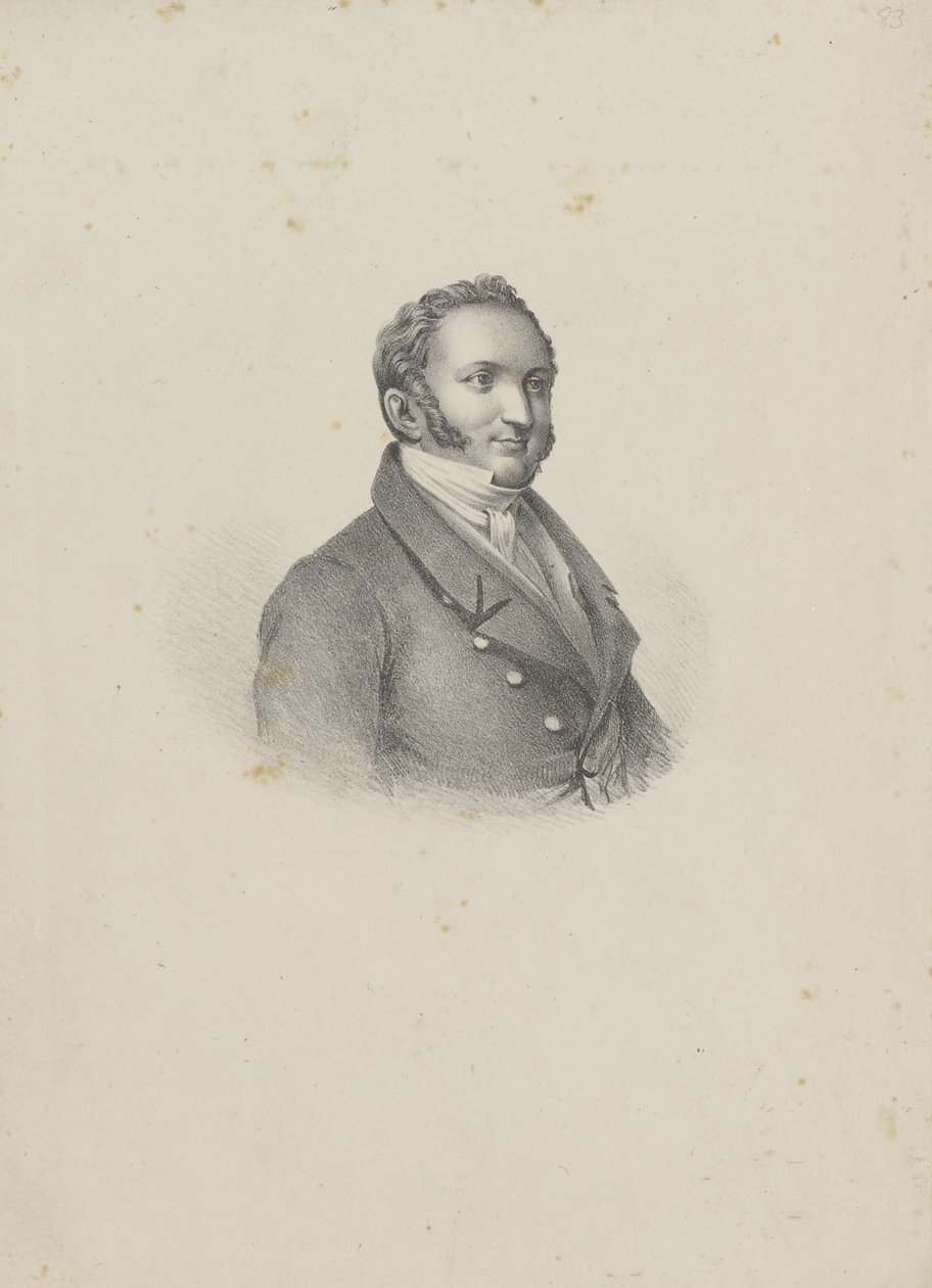 Ritratto del compositore Gioachino Antonio Rossini 1792-1868, 1826 da Unbekannt