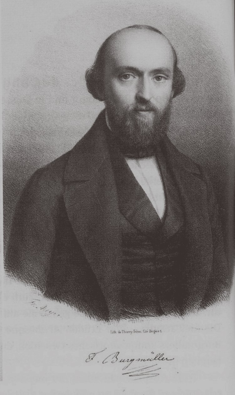 Ritratto del compositore Johann Friedrich Franz Burgmüller 1806-1874, c. 1840 da Unbekannt