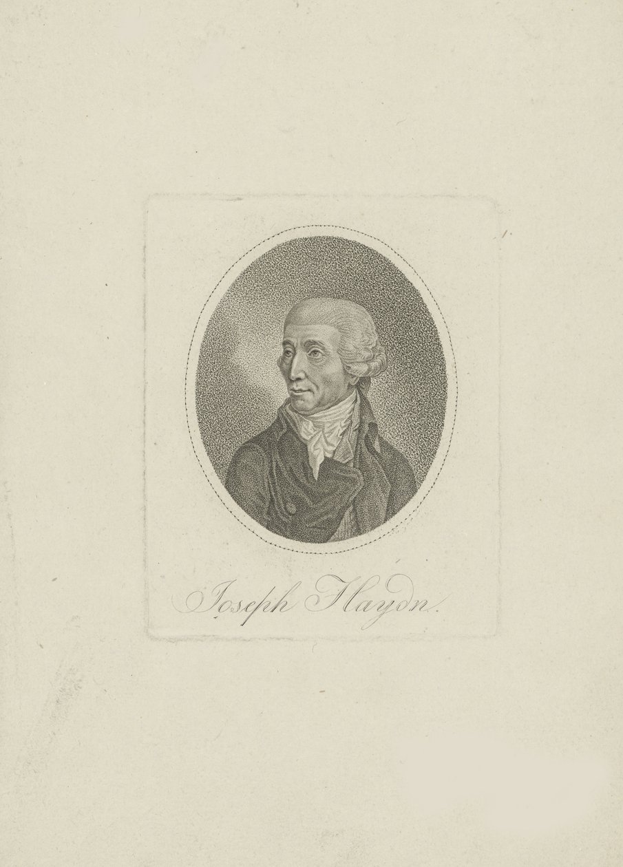 Ritratto del compositore Joseph Haydn da Unbekannt
