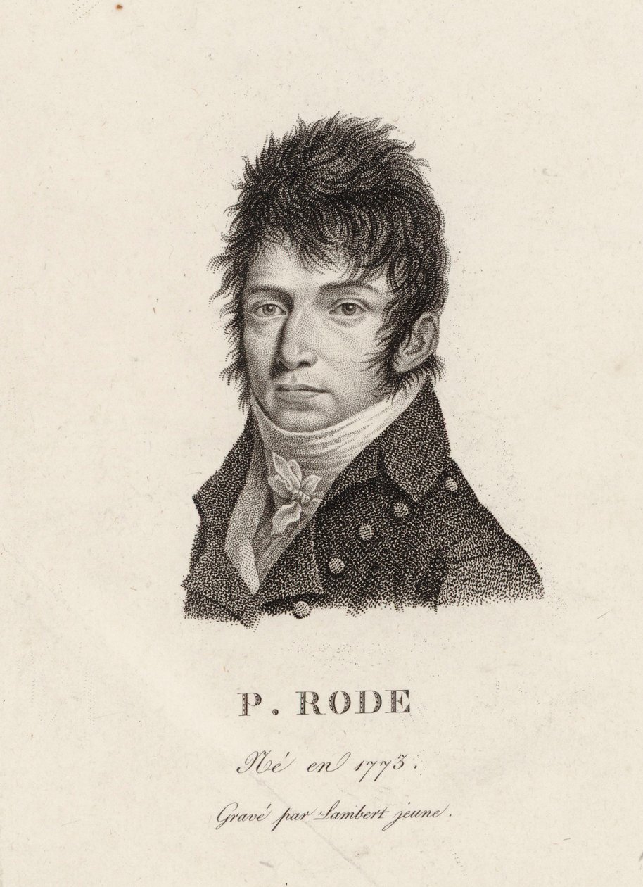 Ritratto del compositore Pierre Jacques Joseph Rode, 1774-1830 da Unbekannt