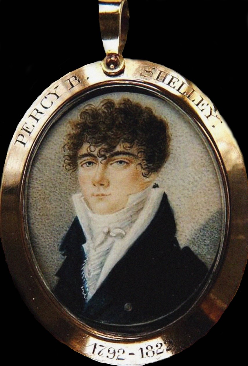 Ritratto del poeta Percy Bysshe Shelley, 1792-1822, ca 1825 da Unbekannt