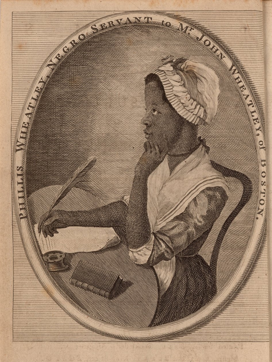 Ritratto della poetessa Phillis Wheatley c.1753-1784, 1773 da Unbekannt