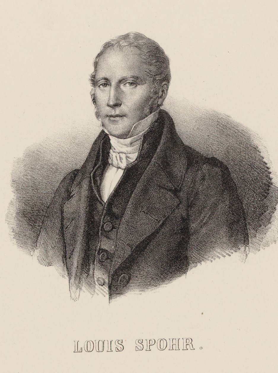 Ritratto del violinista e compositore Louis Spohr 1784-1859, c. 1840 da Unbekannt