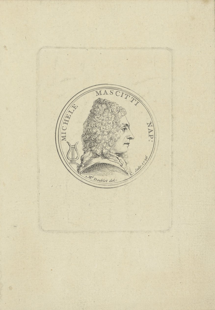 Ritratto del violinista e compositore Michele Mascitti 1663-1760, 1726 da Unbekannt