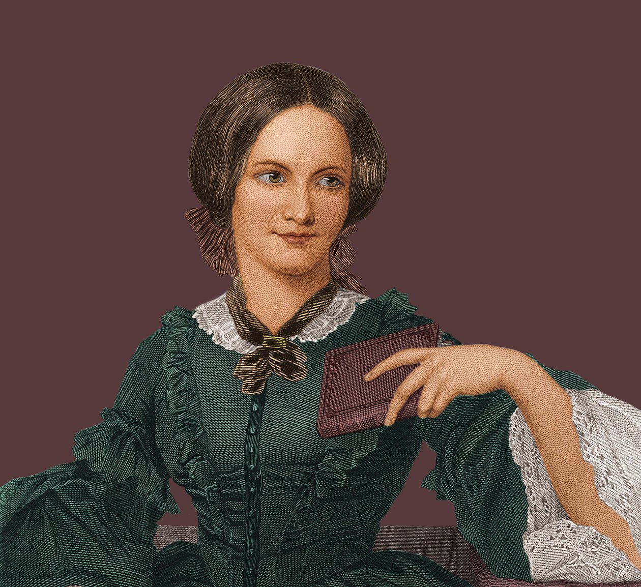 Ritratto della scrittrice Charlotte Brontë 1816-1855 da Unbekannt