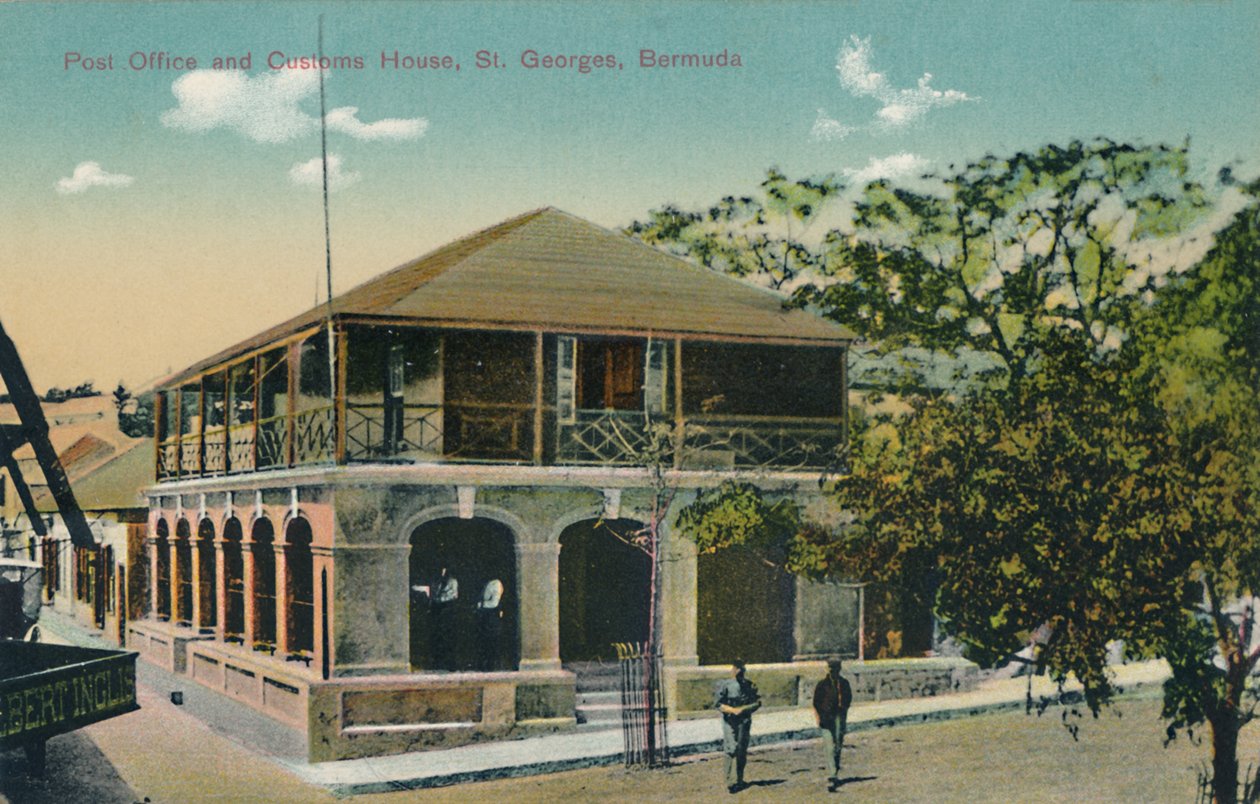 Ufficio postale e dogana, St. Georges, Bermuda, inizio XX secolo da Unbekannt