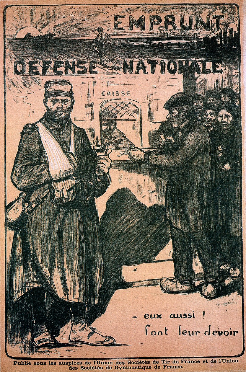 Poster che rende omaggio allo sforzo bellico, francese, Prima Guerra Mondiale, 1914-1918 da Unbekannt
