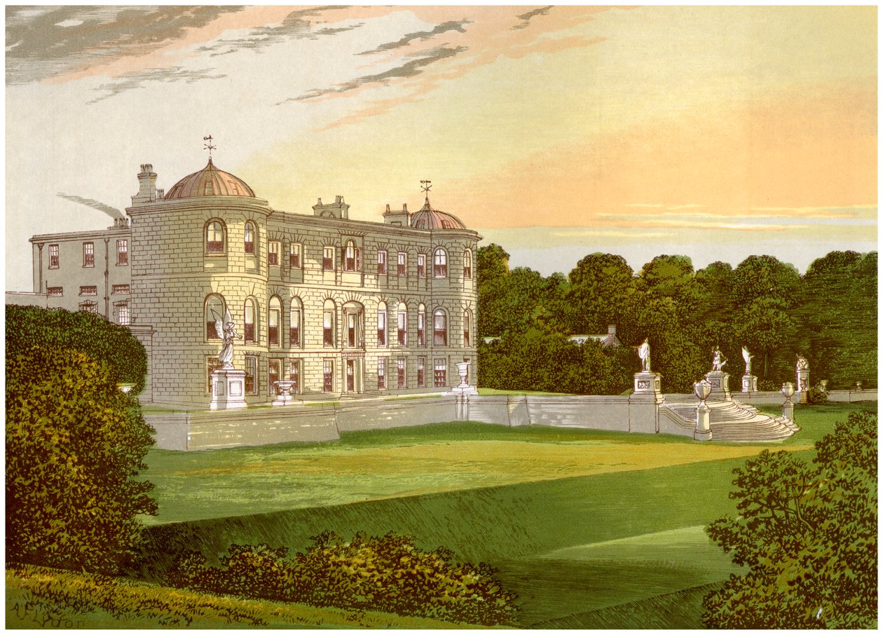 Powerscourt, Contea di Wicklow, Irlanda, casa del Visconte Powerscourt, c1880 da Unbekannt