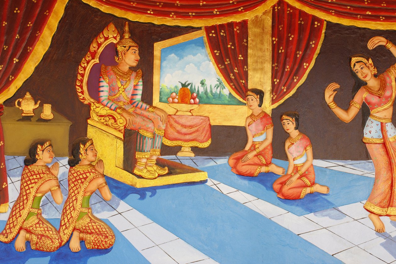 Monastero di Preah Prom Rath La vita del Buddha Danza nel palazzo, Siem Reap, Cambogia da Unbekannt