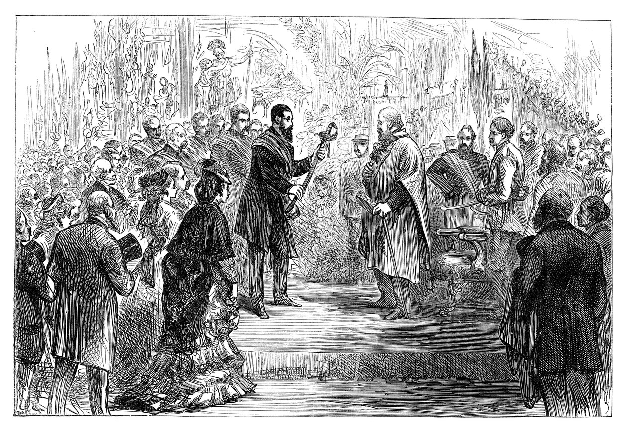Presentazione di una spada a Giuseppe Garibaldi al Crystal Palace, 1864 da Unbekannt