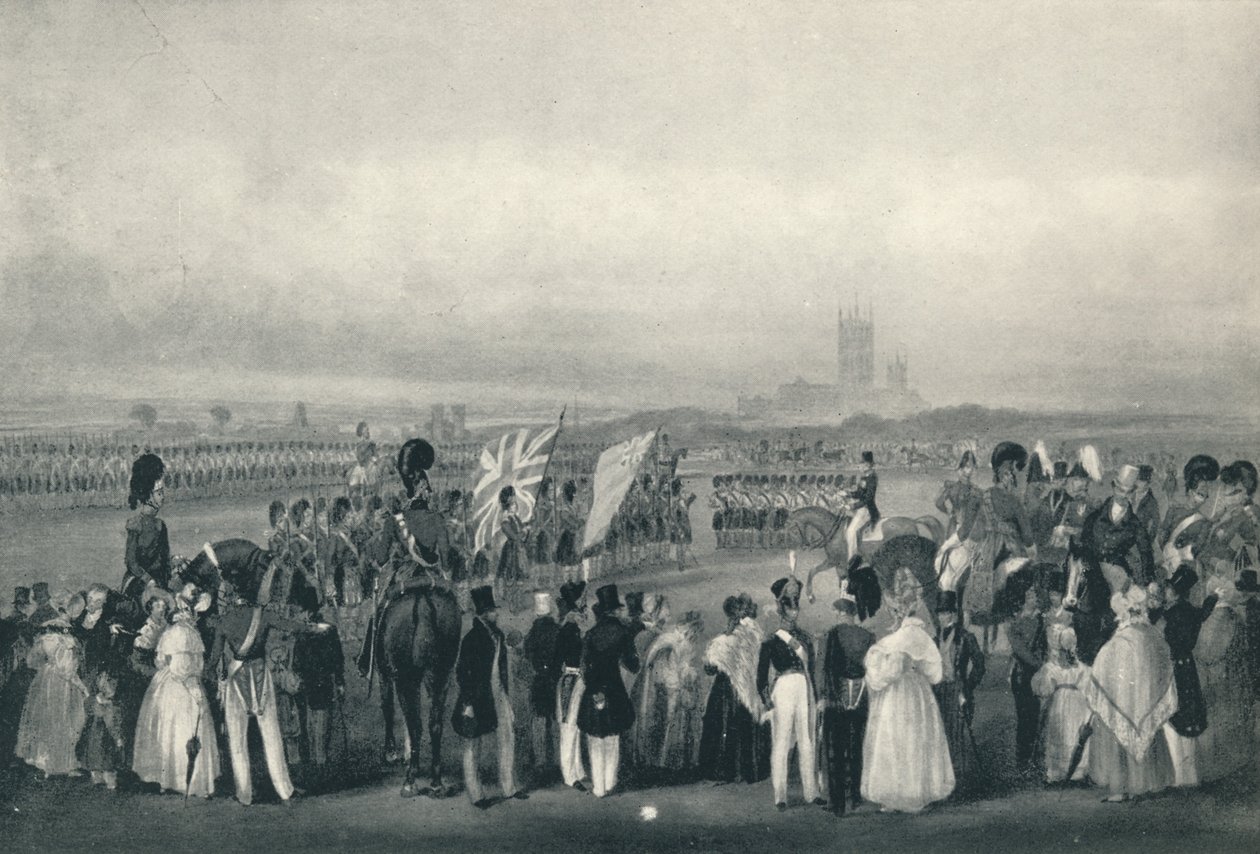 Presentazione dei nuovi colori ai 93rd Highlanders, 7 ottobre 1834, 1834, 1909 da Unbekannt