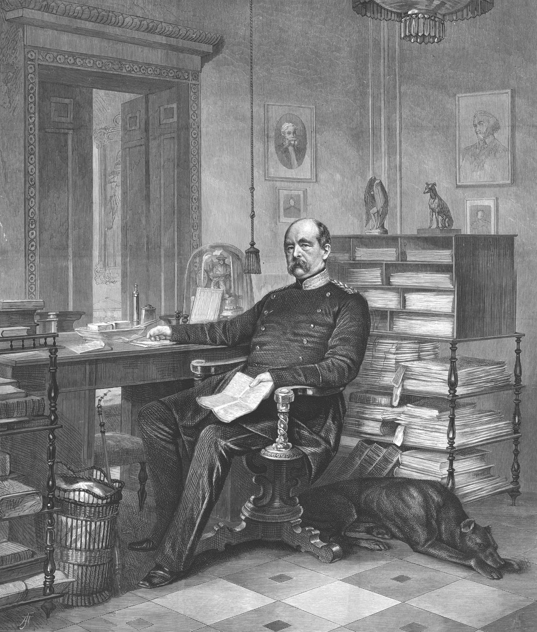 Il principe Bismarck nel suo studio, 1875 da Unbekannt