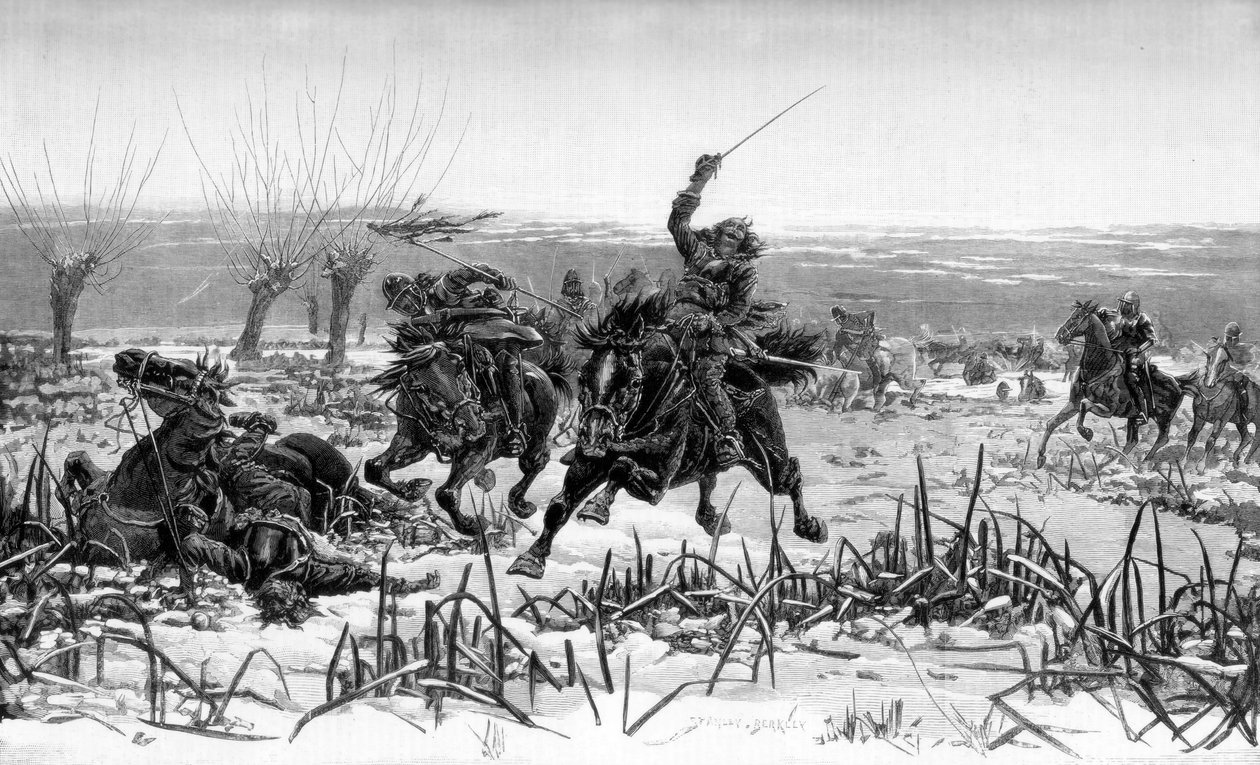 Il Principe Rupert alla Battaglia di Edgehill, 1642, 1887 da Unbekannt