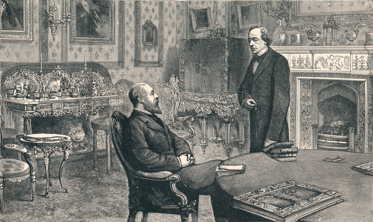 Il principe di Galles in visita a Lord Beaconsfield a Hughenden Manor da Unbekannt