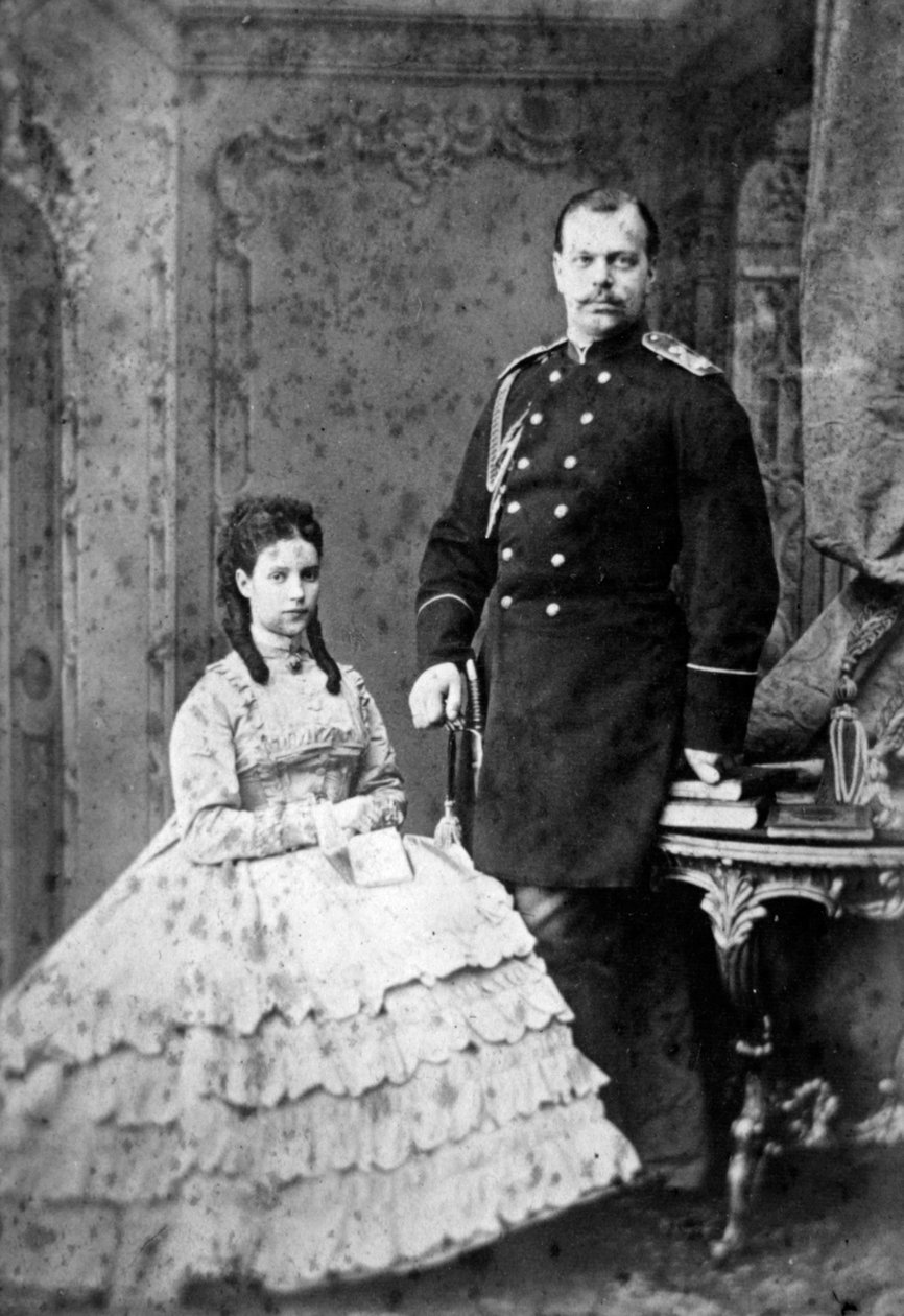 Principessa Dagmar di Danimarca e Granduca Alessandro Aleksandrovič di Russia da Unbekannt