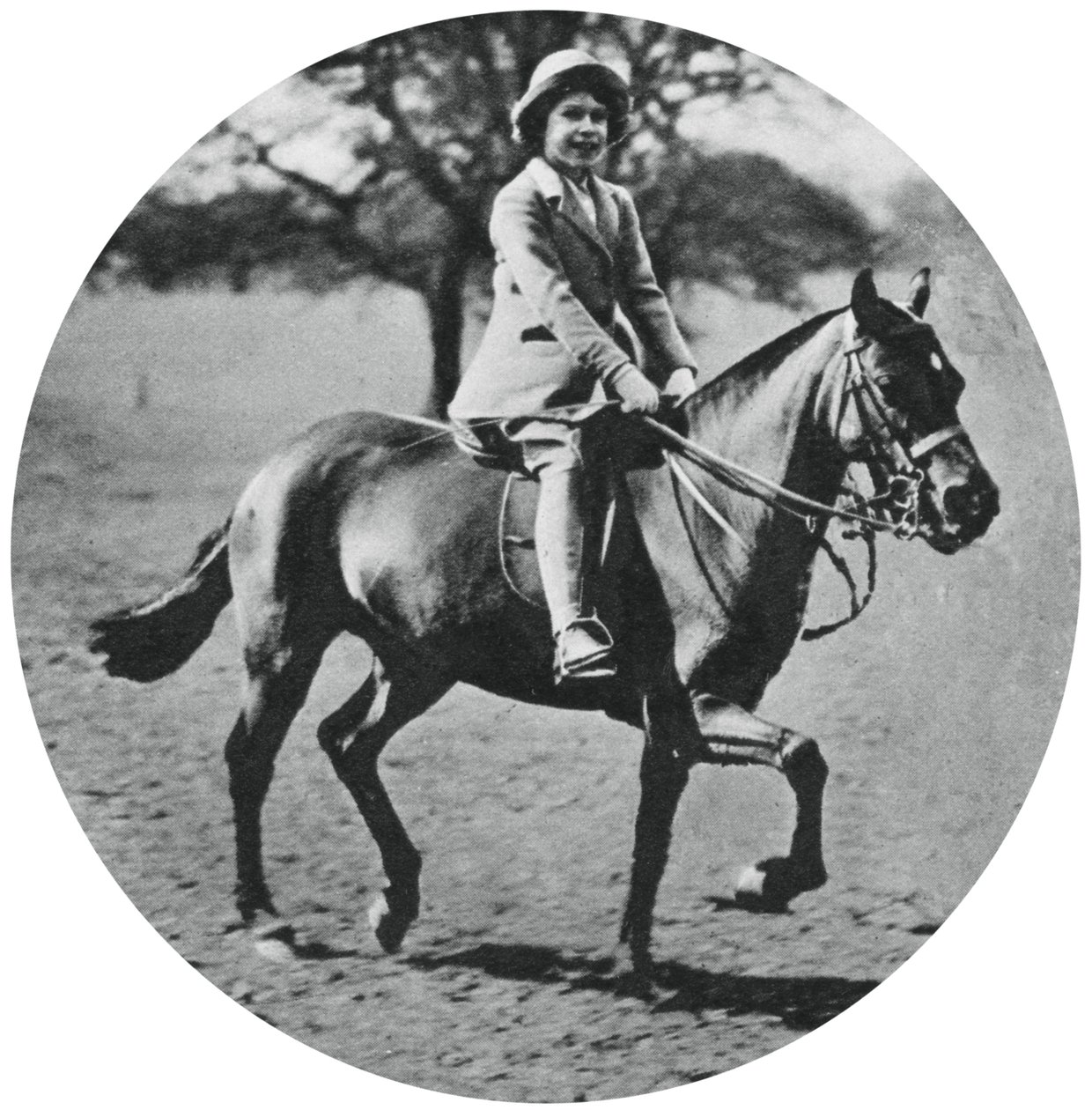 Principessa Elisabetta a cavallo, Windsor Great Park, 1935 da Unbekannt