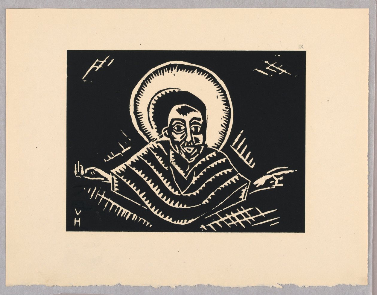 Stampa, Christos o Poslednim Soude, Christ, Tavola IX, Etiopia, cili Christos, Madonna e Santi, come li ho visti nelle illuminazioni dei vecchi codici etiopi Portfolio da Unbekannt