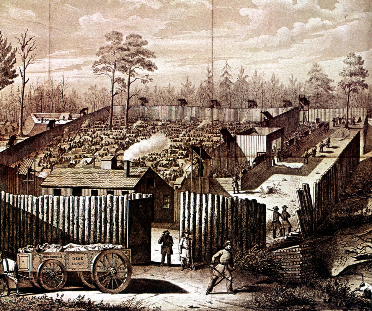 Stockade della prigione di Andersonville, Georgia, Guerra Civile Americana da Unbekannt