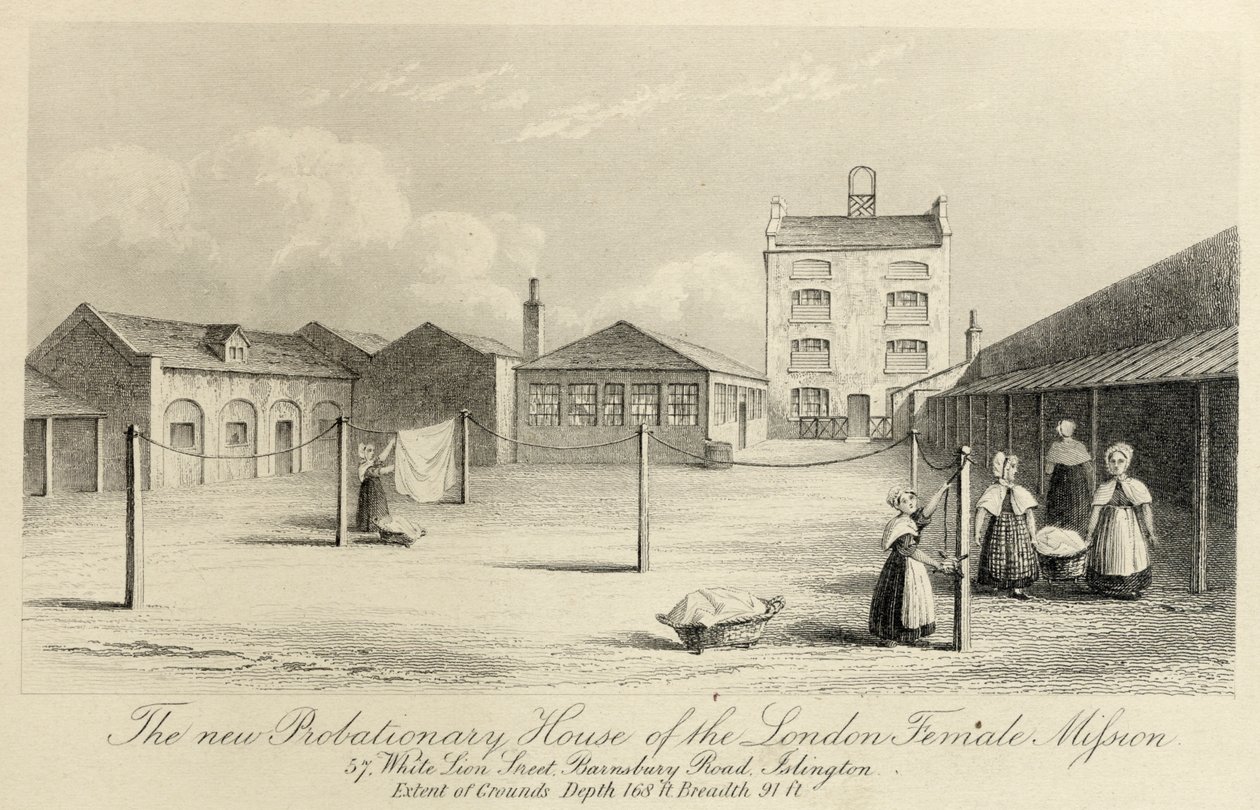 Casa di prova della London Female Mission, 57 White Lion Street, Islington, Londra, c1836 da Unbekannt
